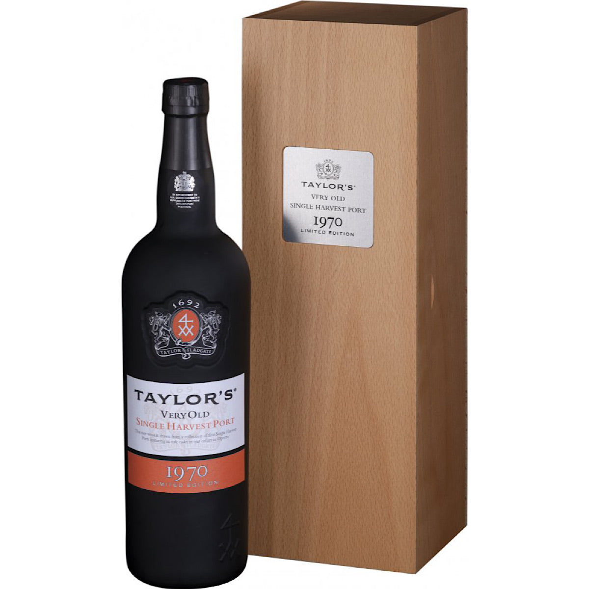 Taylors Very Old Single Harvest Vintage 1970 Port  in Wooden Gift Box.