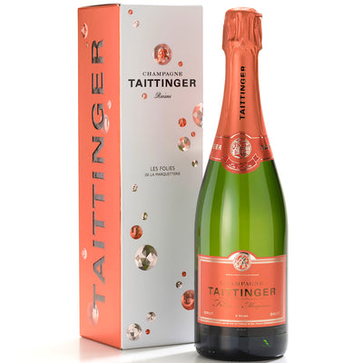 Taittinger Les Folies de la Marquetterie  Champagne in Gift Box 6 Bottle Case 75cl.