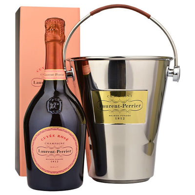 Laurent Perrier Rose NV Champagne with Ice bucket.
