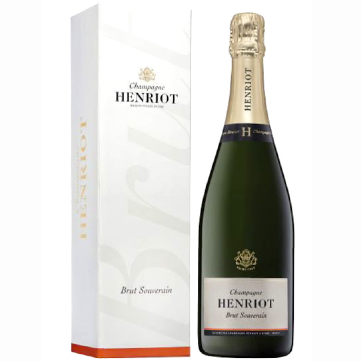 Champagne Henriot Brut Souverain with Gift Box.